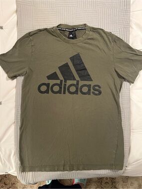 Men’s Adidas Olive Green Short Sleeve Logo Tee
